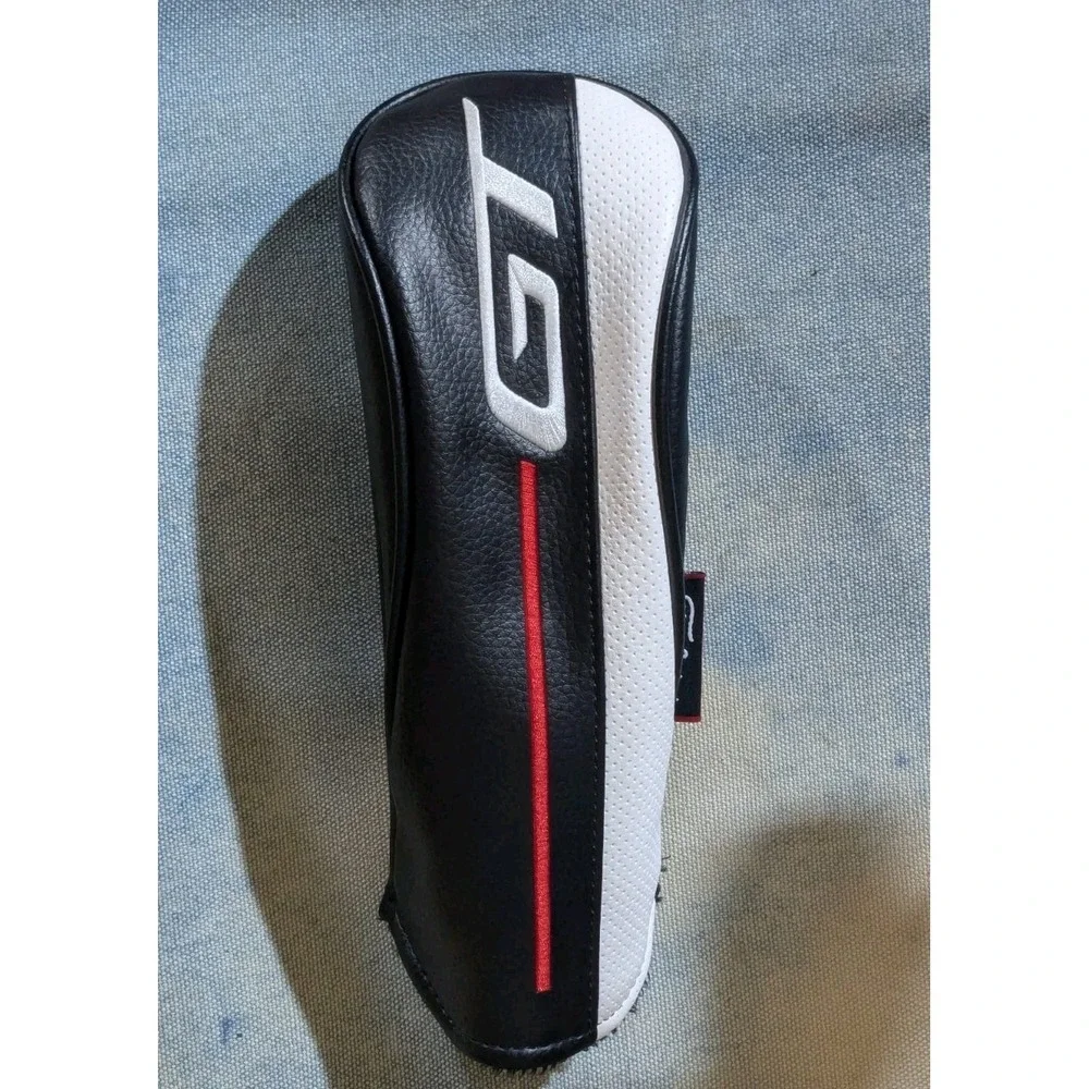 Titleist GT 5 3/7 Wood Fairway Headcovers Black White Vinyl Golf Club Cover Set